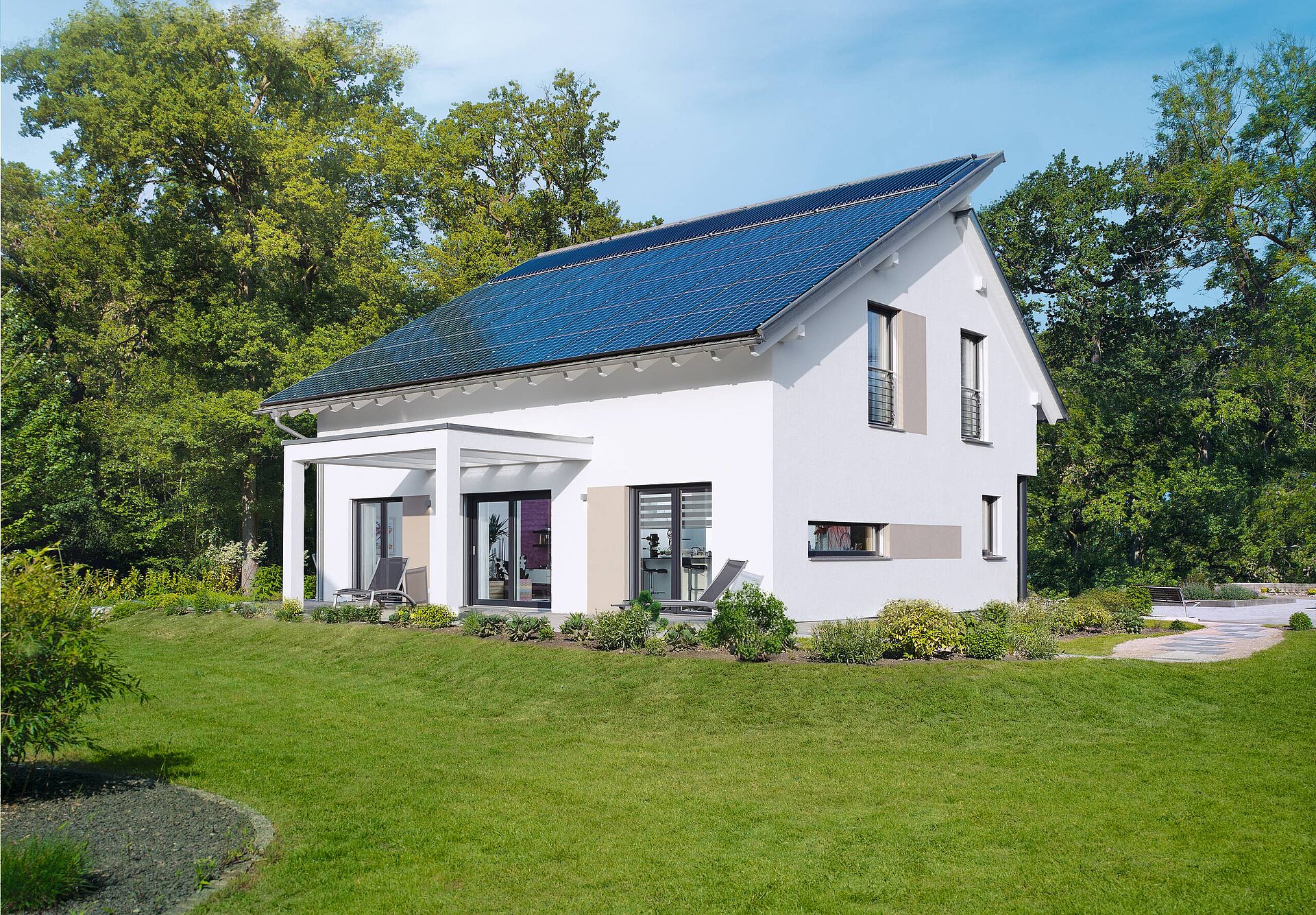 Musterhaus Rheinau-Linx PlusEnergie Musterhaus Rheinau-Linx Außenansicht