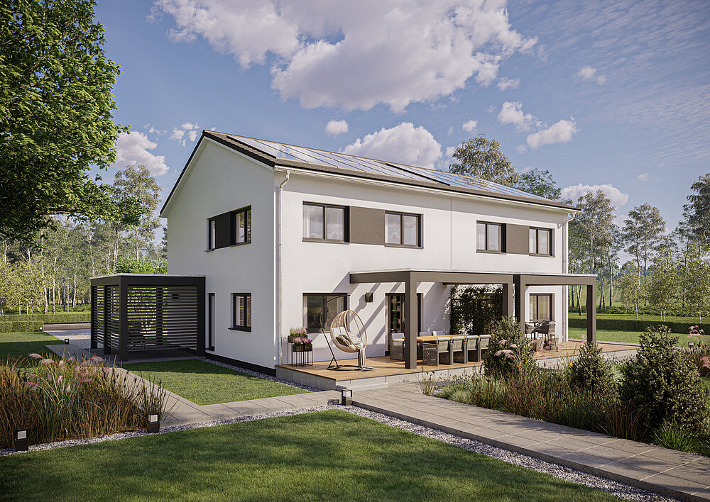 Hausansicht Gartenseite Tag Hausansicht Gartenseite Tag