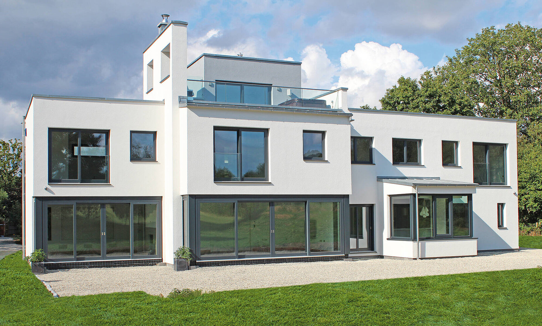 Sustainable prefab home with gym and cinema room