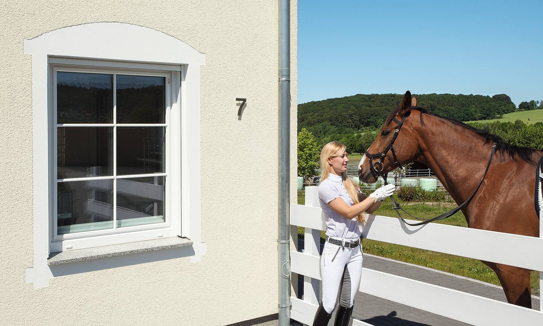 Haus neben der Pferdekoppel
