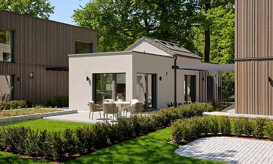 Ausstellungshaus OPTION - Bungalow mit partiellem Satteldach