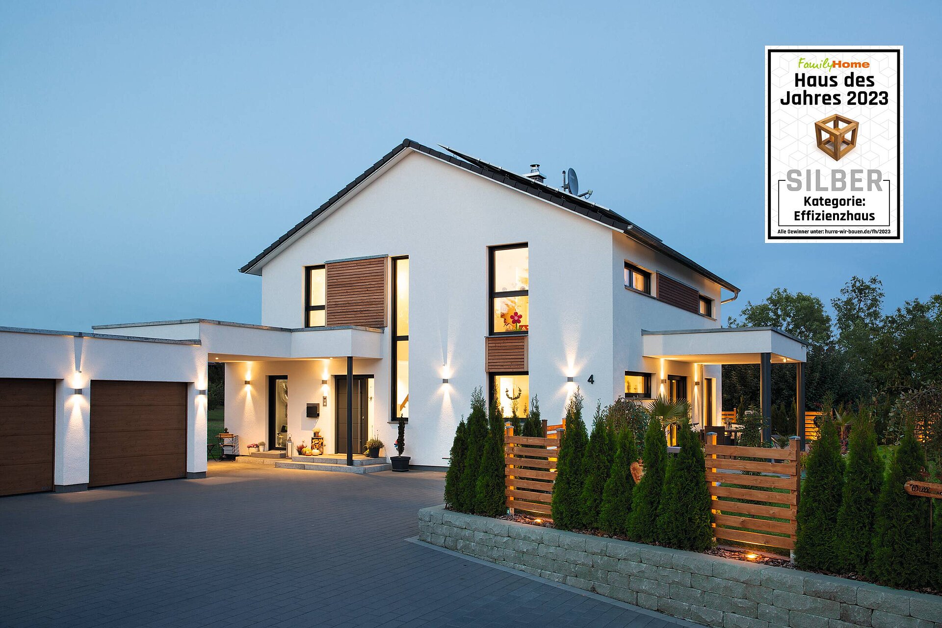FamilyHome Haus des Jahres 2023 - Kategorie: Effizienzhaus - Kundenhaus Meinert - WeberHaus