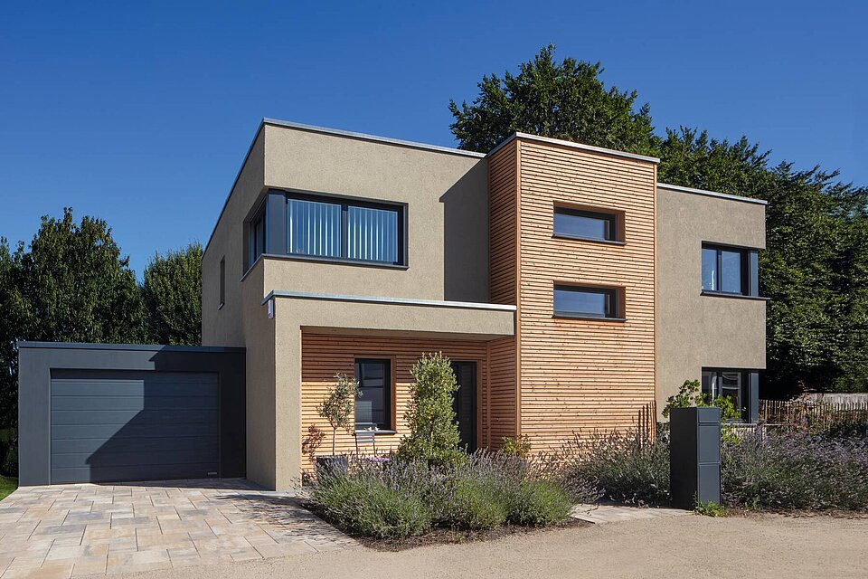 WeberHaus aus der Baureihe generation5.5 Einfamilienhaus mit Flachdach