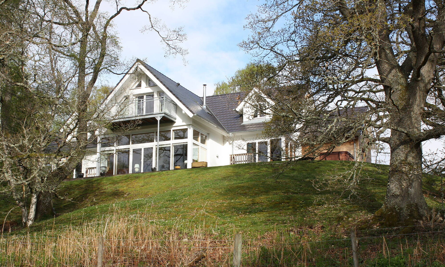 Glass-fronted timber frame home in Scotland