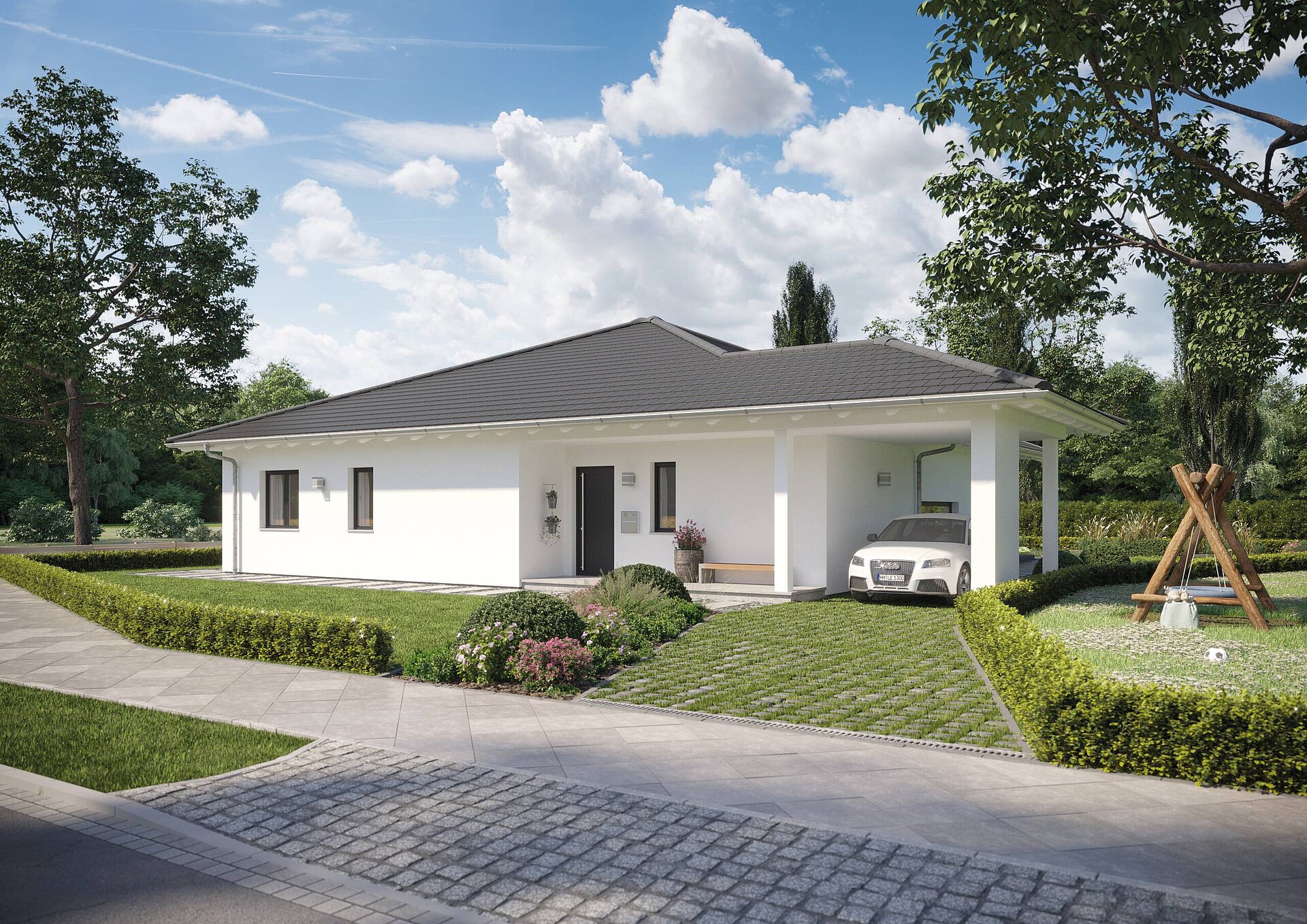 WeberHaus Bungalow mit Walmdach geräumiger Bungalow