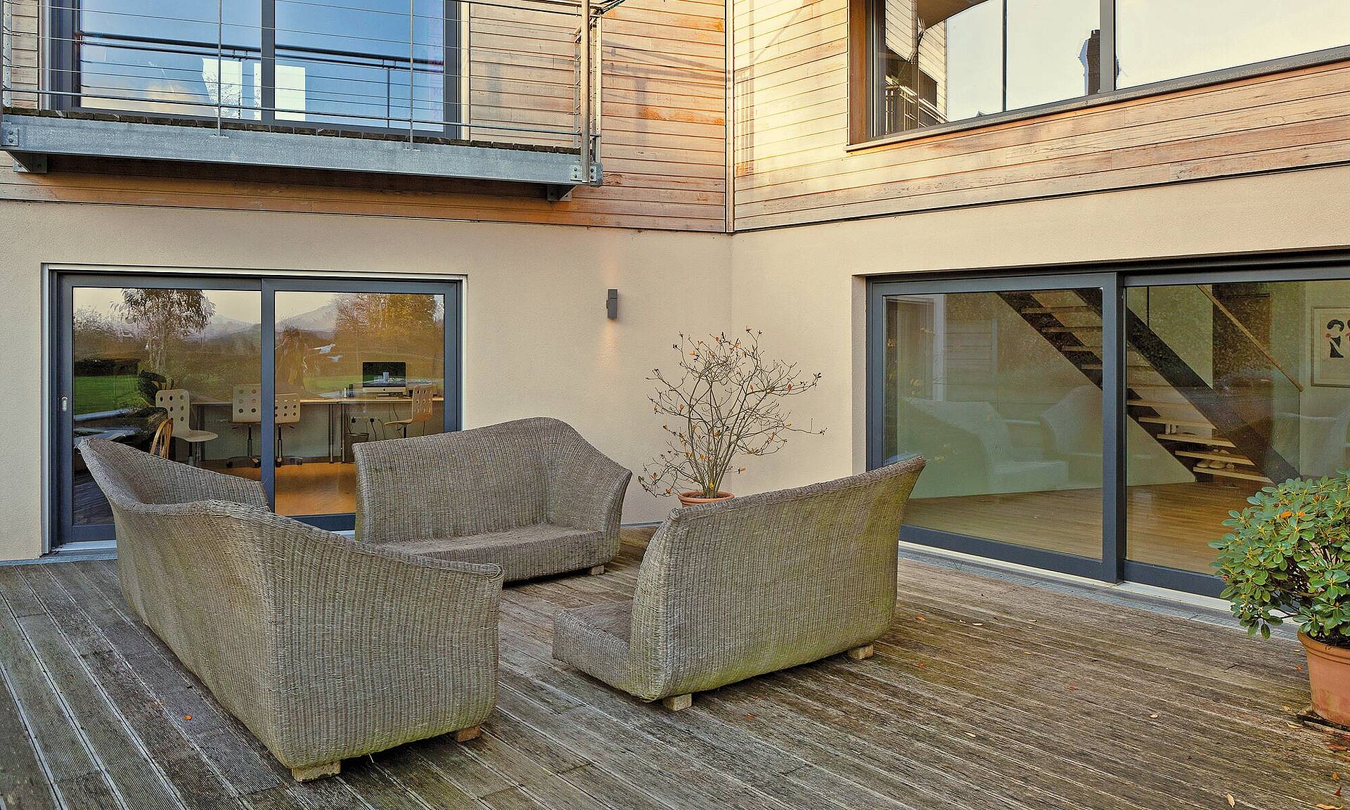 Sustainable prefab home with rainwater harvesting