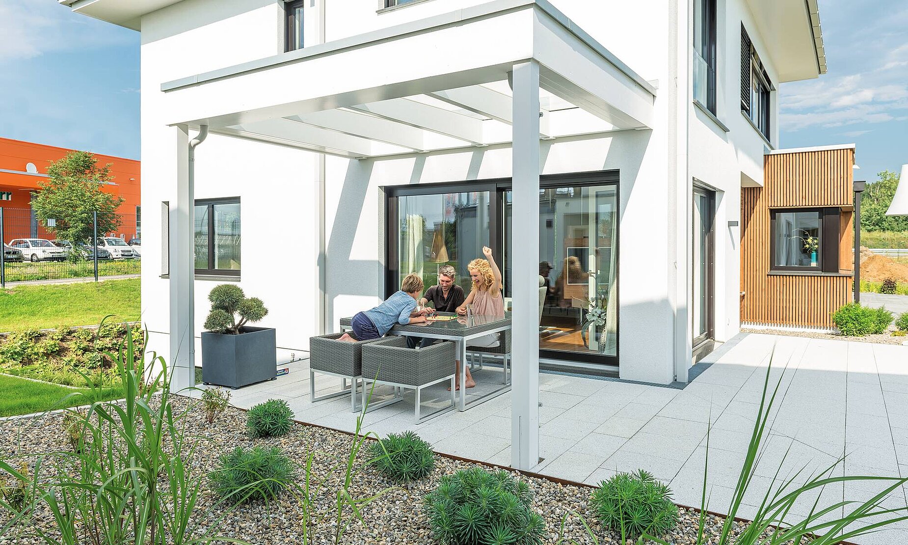 überdachte Terrasse