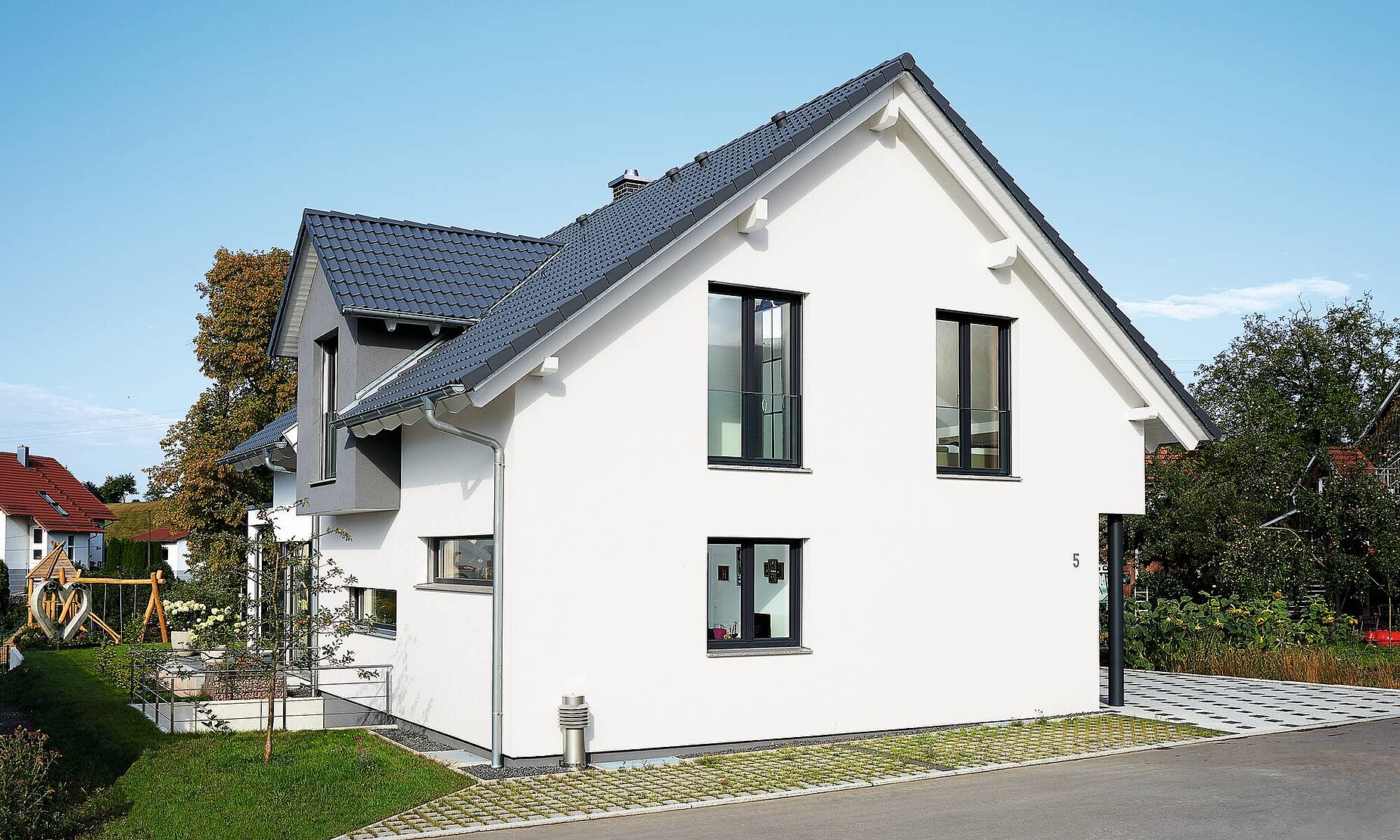 1,5 geschossiges Haus mit Gaube