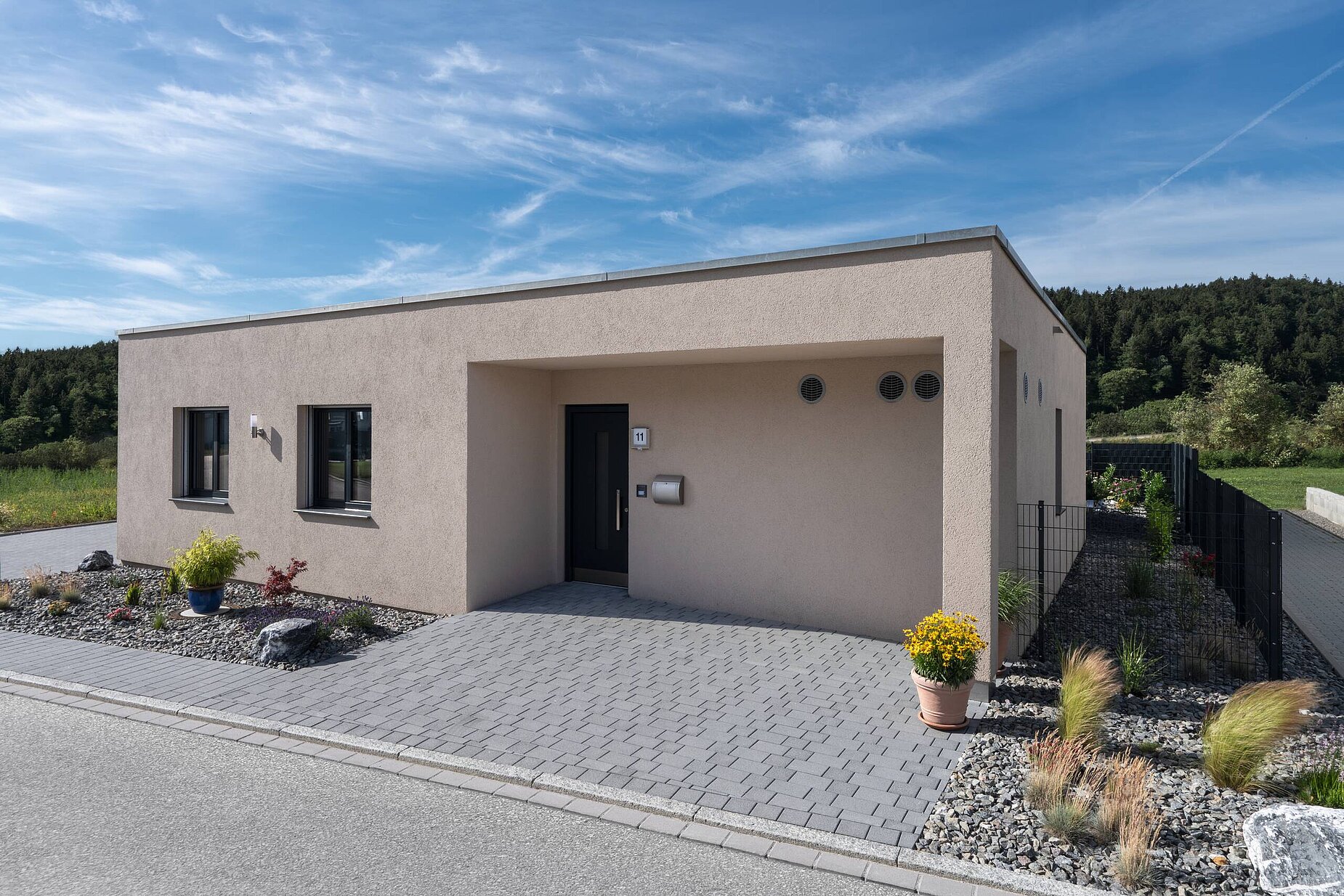 Bungalow mit Flachdach