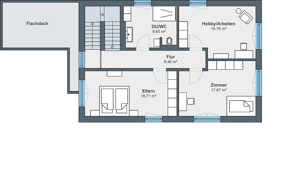 Grundriss Dachgeschoss sunshine