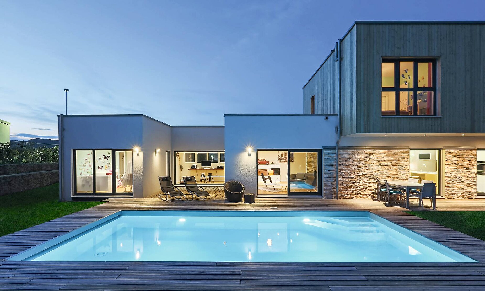 Villa, Architektenhaus mit Pool