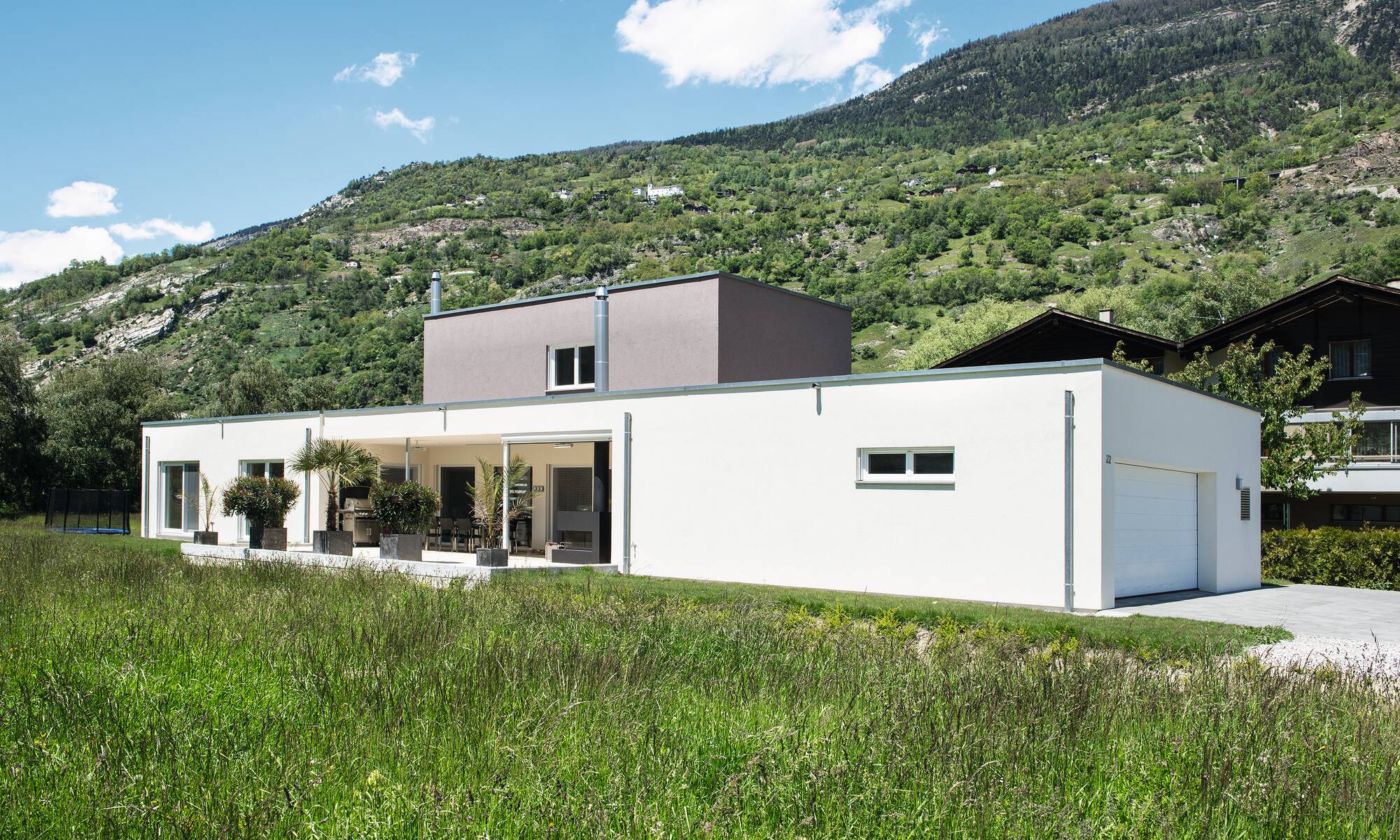 Haus mit Flachdach