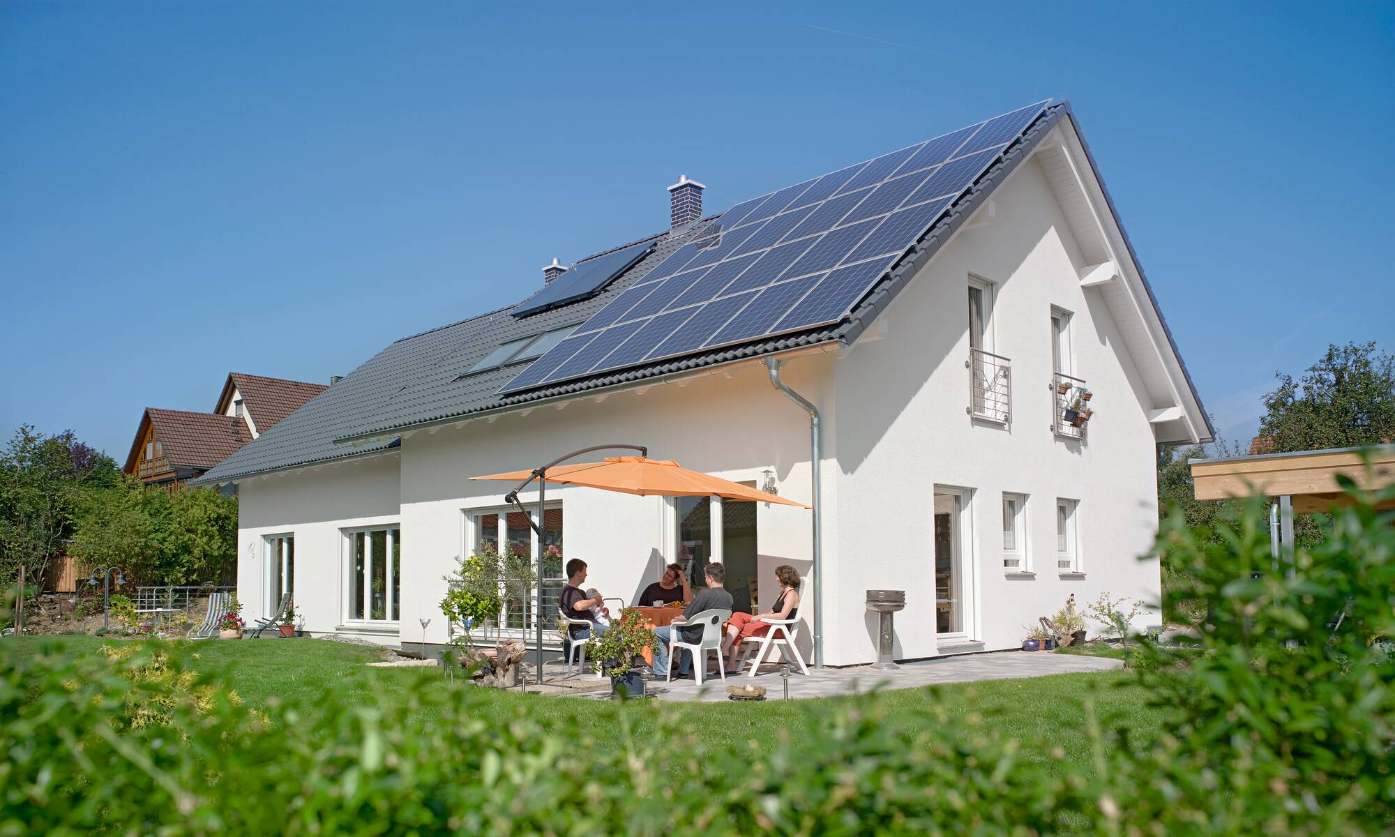 Doppelhaus 2-geschossig mit Satteldach