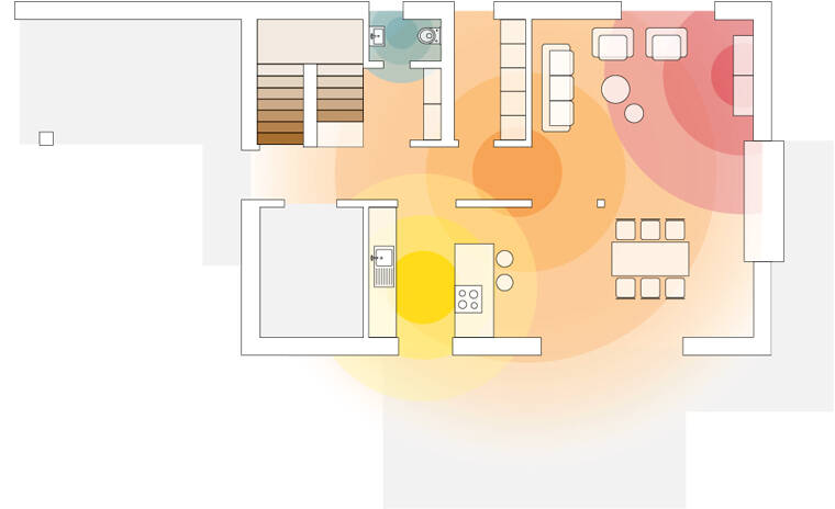 Erdgeschoss WeberHaus Baureihe sunshine - Lebenszonen