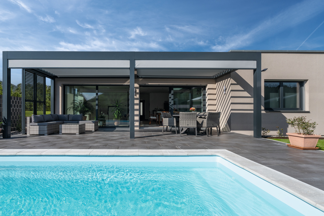 Fertighaus mit Pool Fertighaus mit Pool