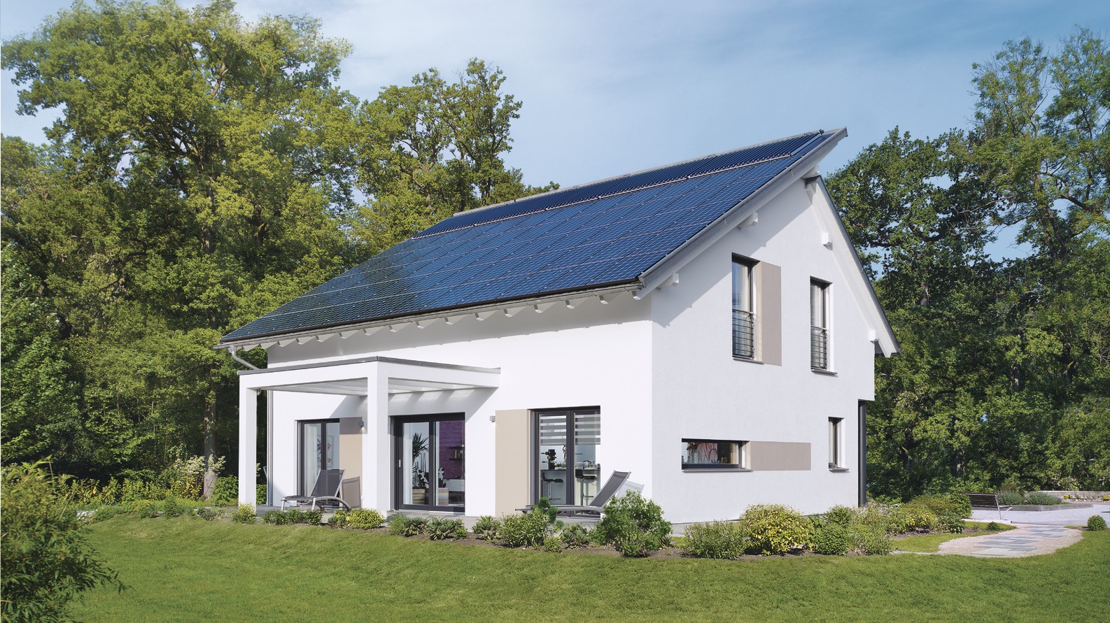 Musterhaus Rheinau-Linx PlusEnergie Musterhaus Rheinau-Linx Außenansicht