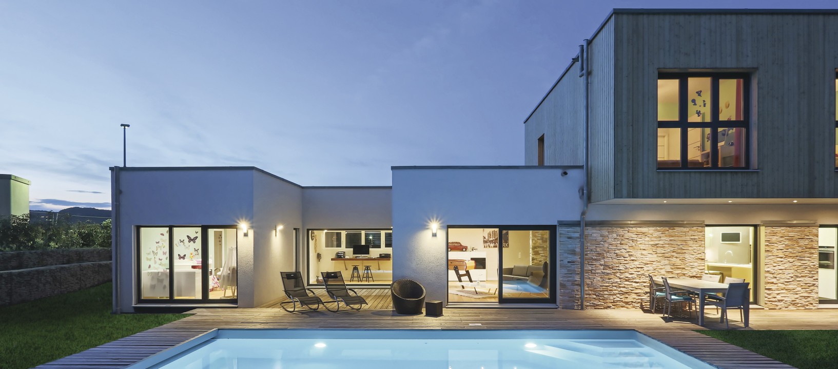 Villa, Architektenhaus mit Pool