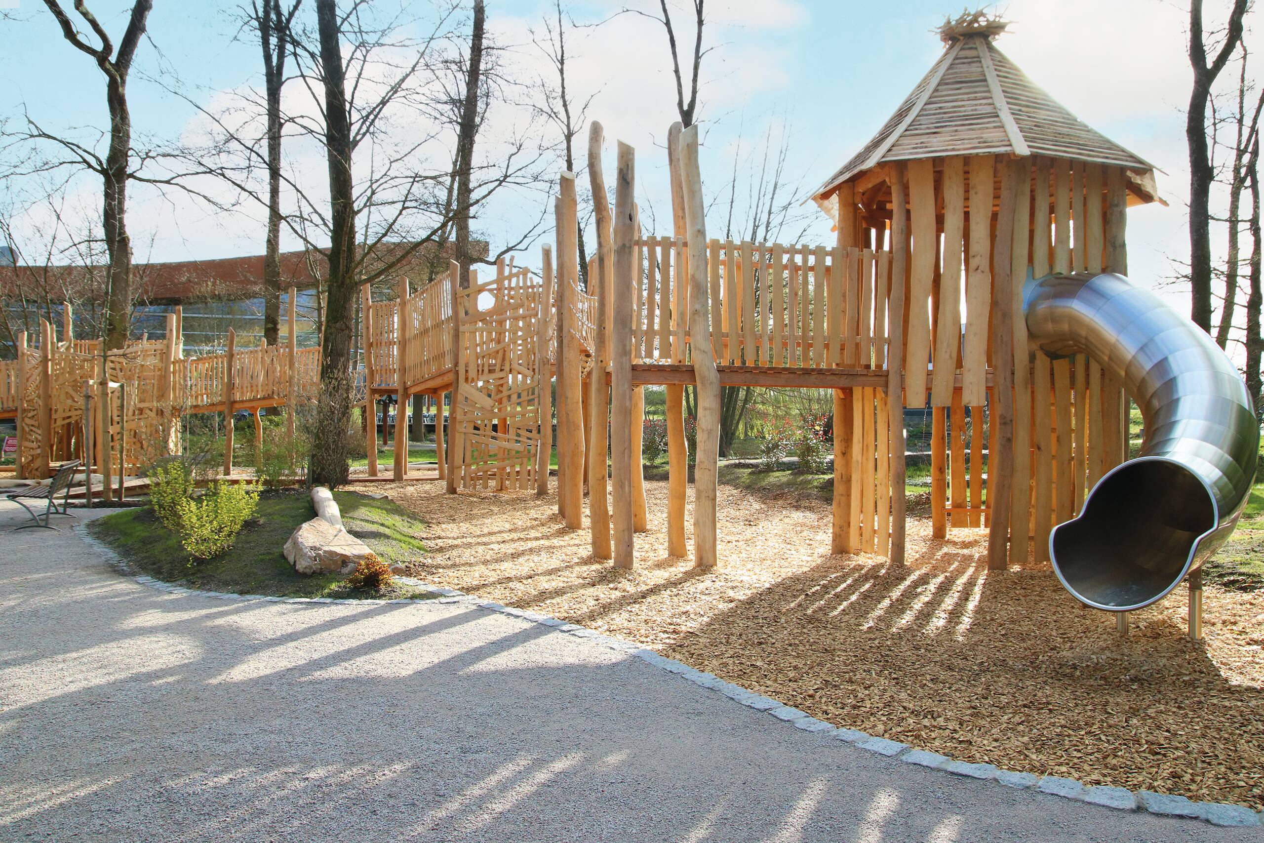 Großer Spielplatz in Rheinau-Linx Spielplatz in der World of Living in Rheinau-Linx