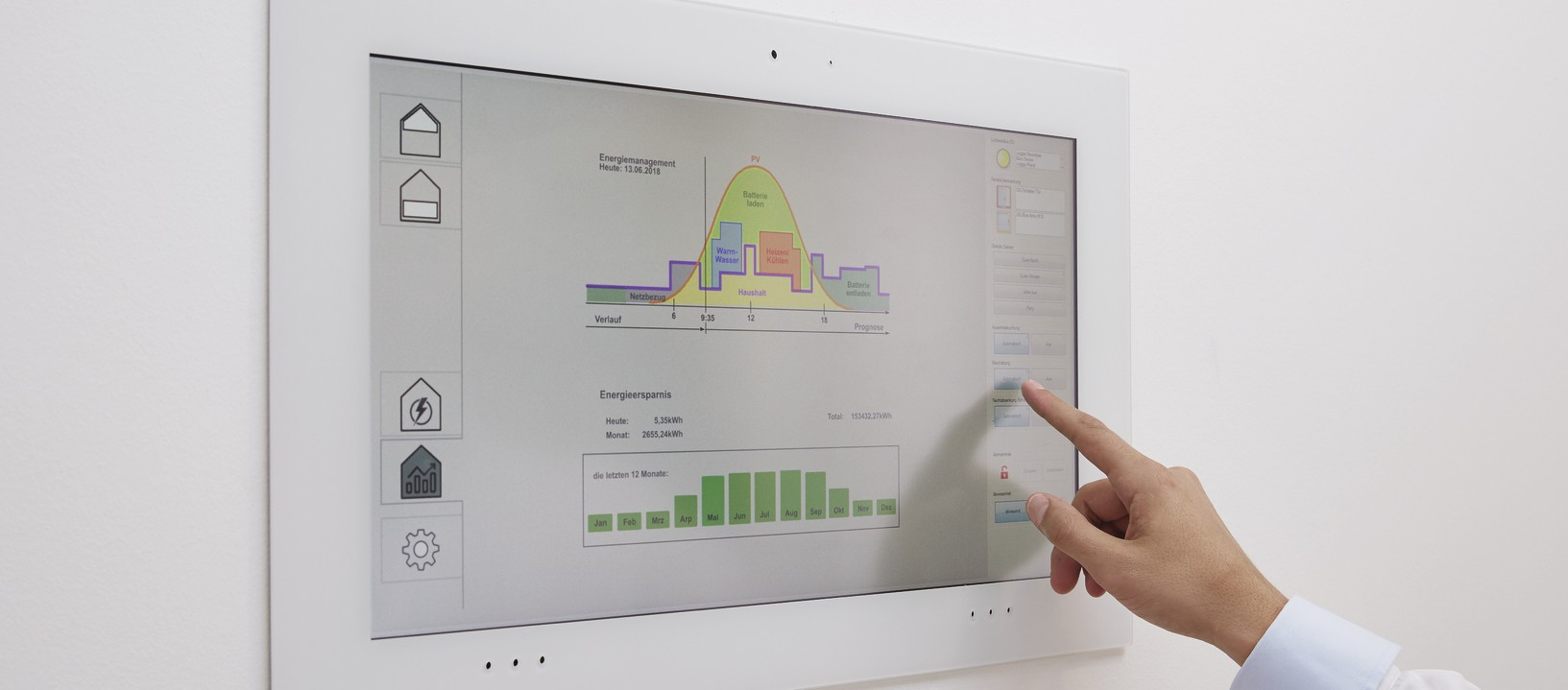 Touch-Screen, Haussteuerung