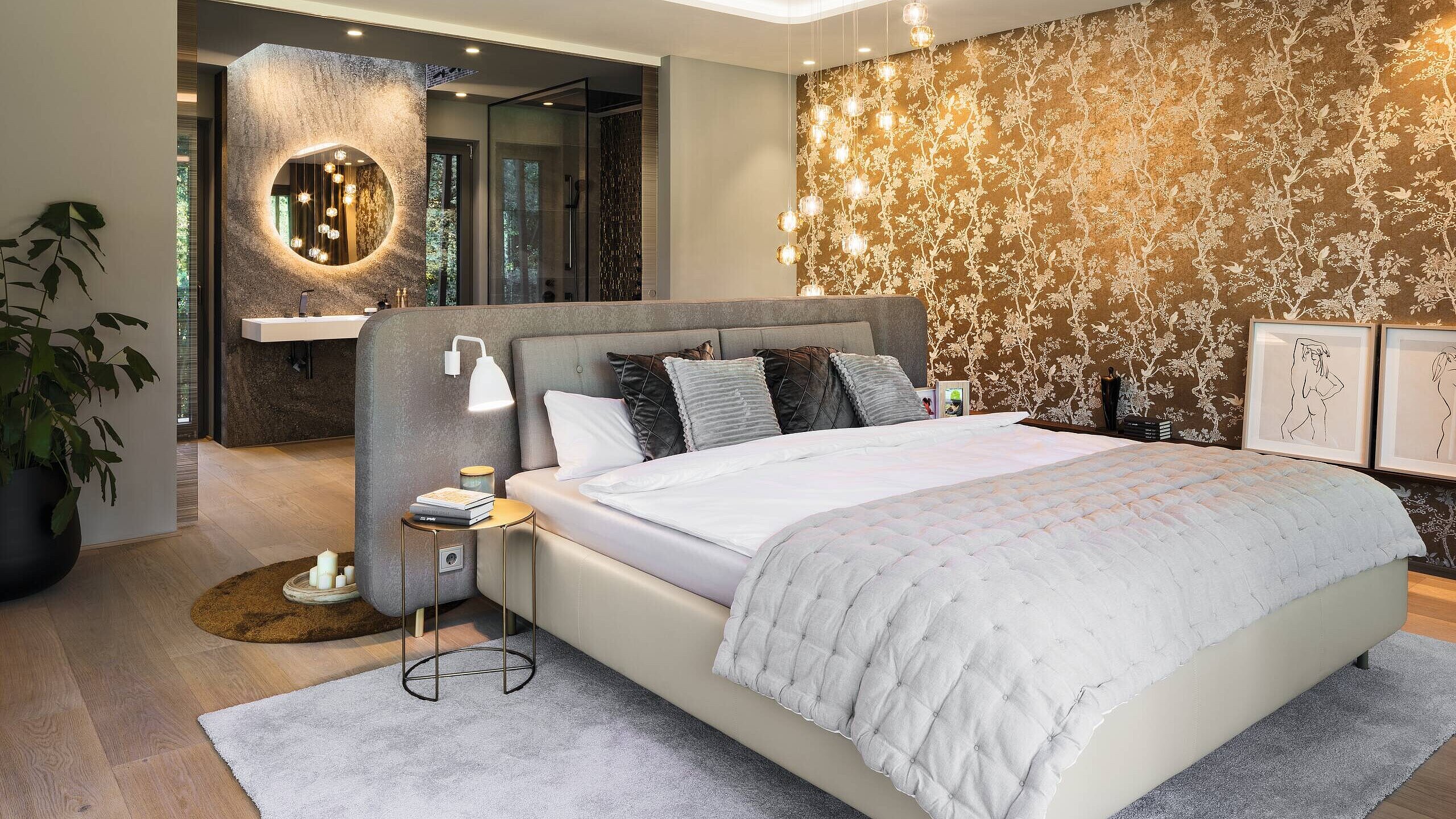 luxuriös ausgestattetes Schlafzimmer luxuriös ausgestattetes Schlafzimmer