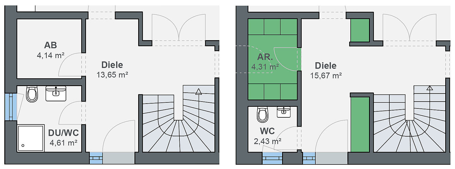 Grundriss für Stauraum