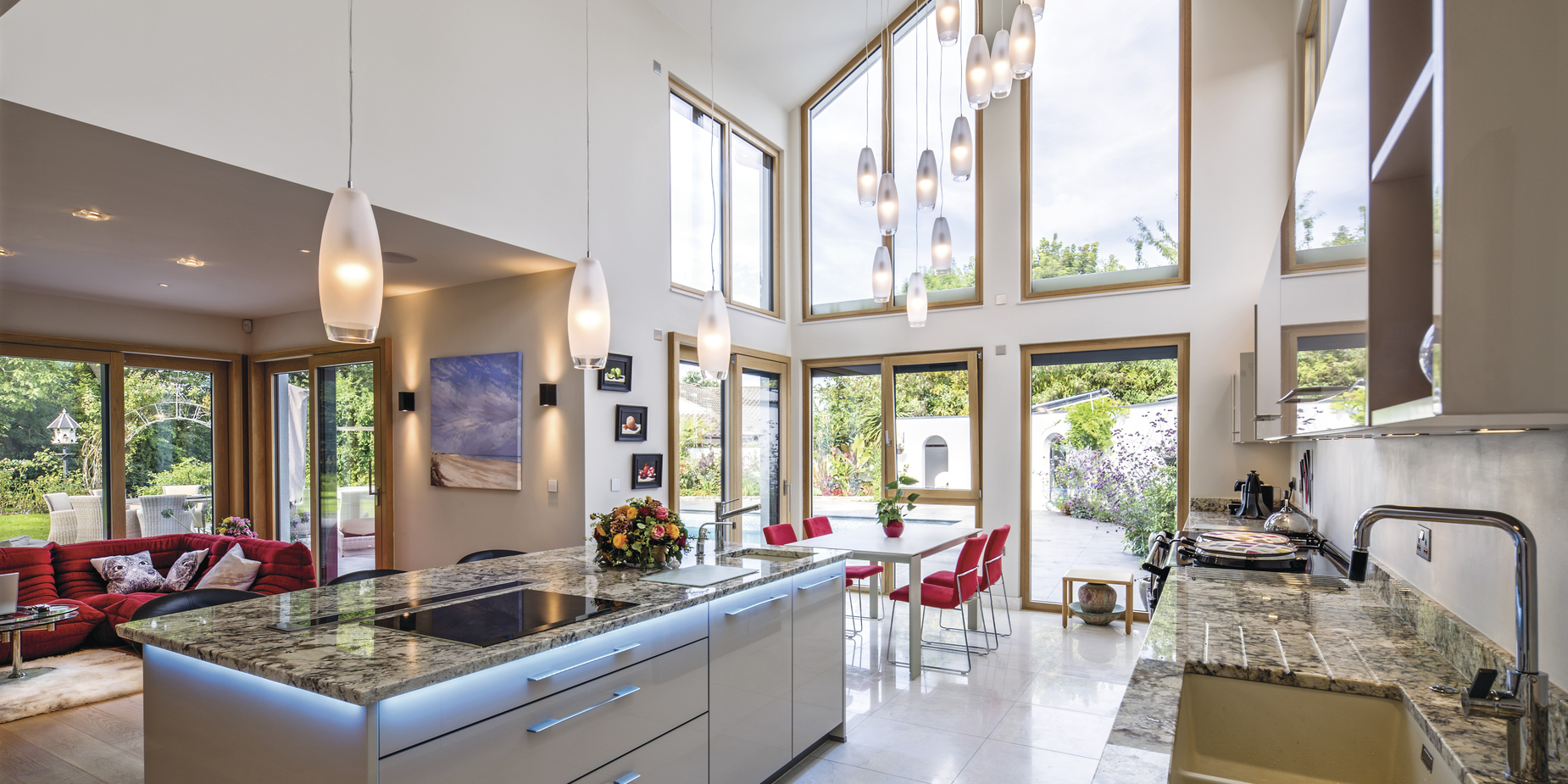 Sustainable prefab home with gym and cinema room