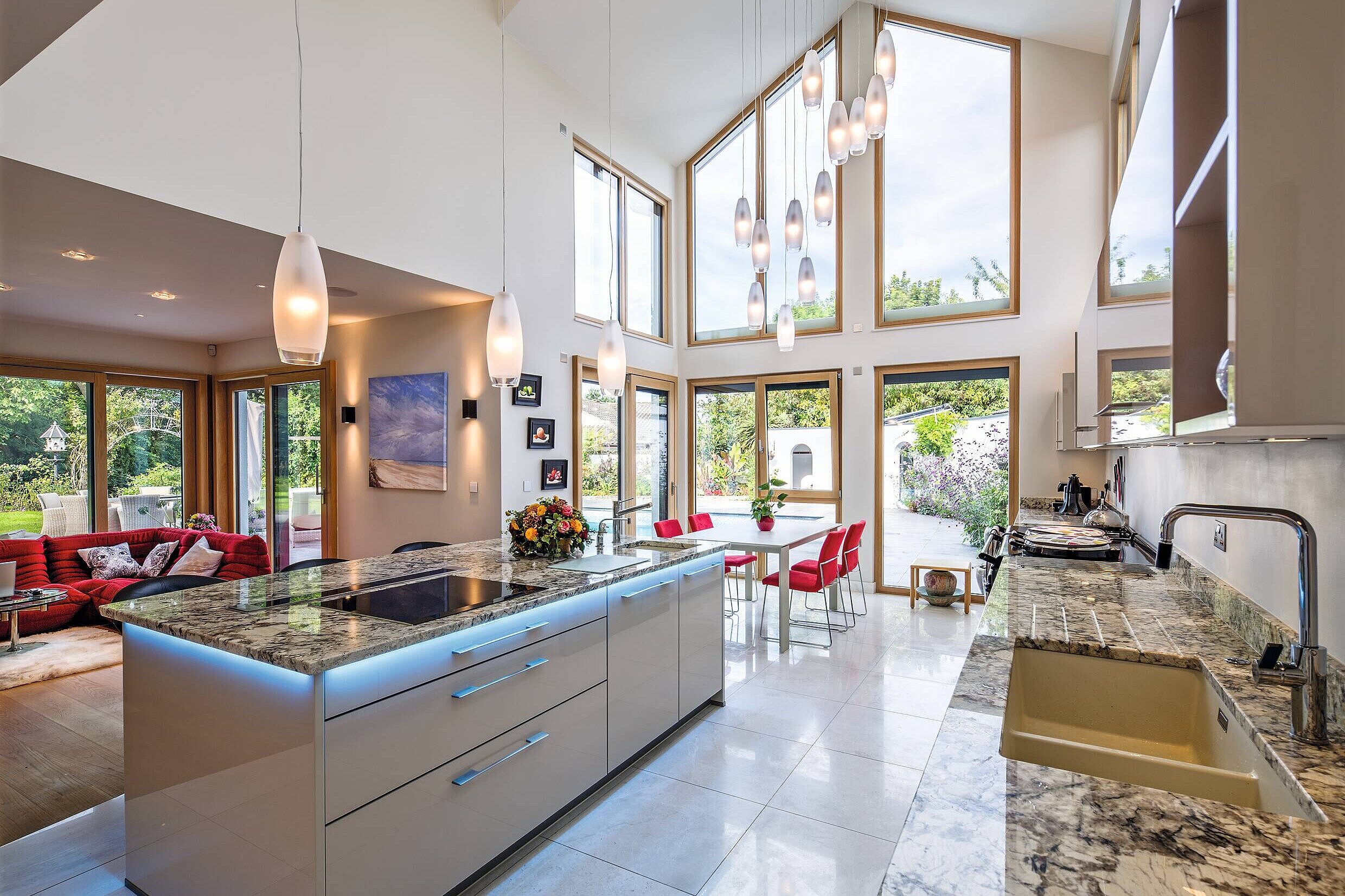 Sustainable prefab home with gym and cinema room