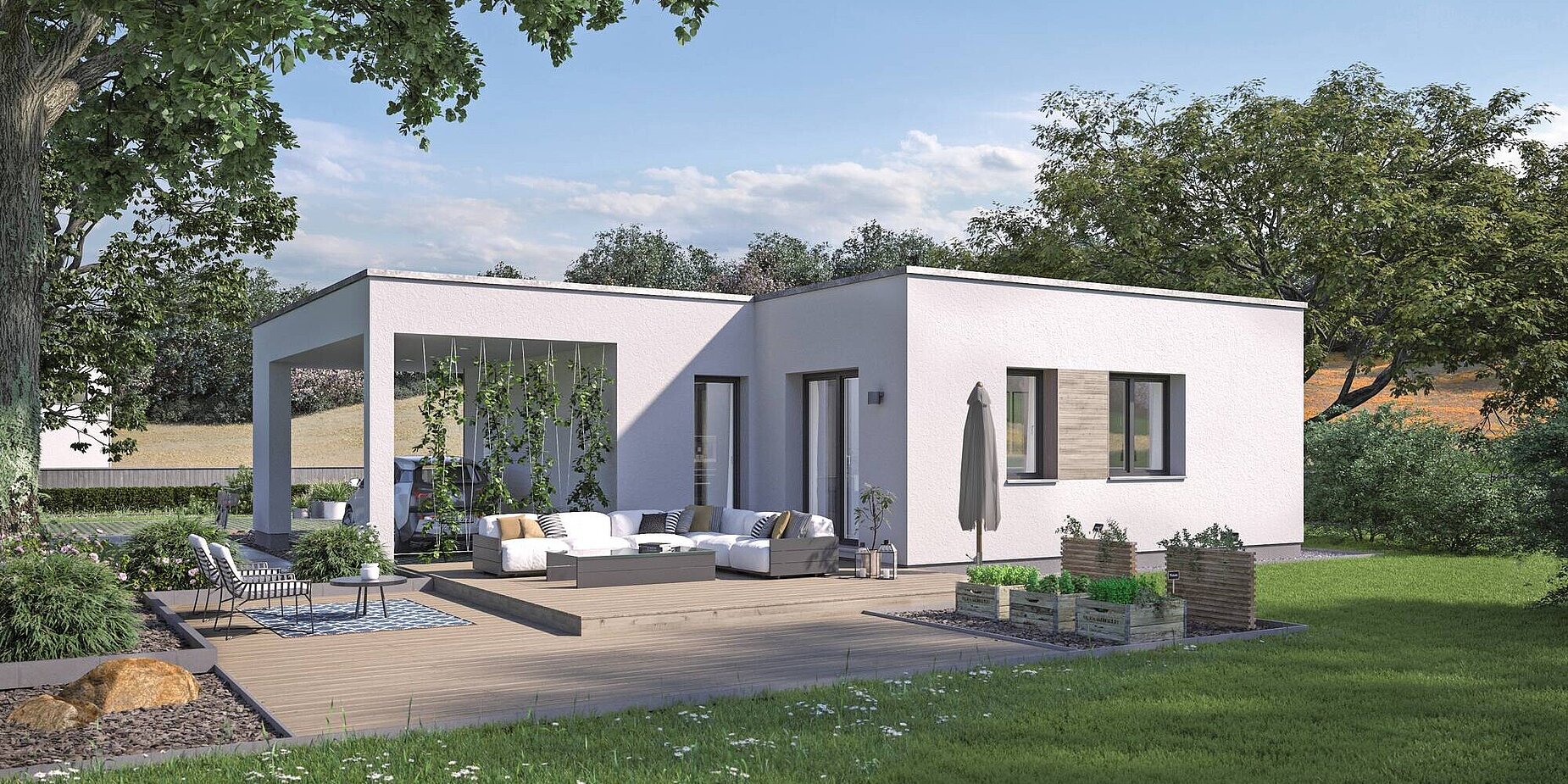 WeberHaus Bungalow mit Flachdach