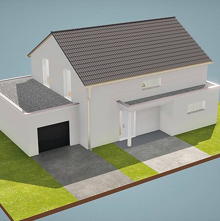 3D Hauskonfigurator von WeberHaus - Außenansicht des Hauses