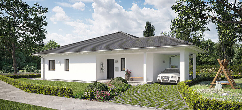 Bungalow mit Walmdach