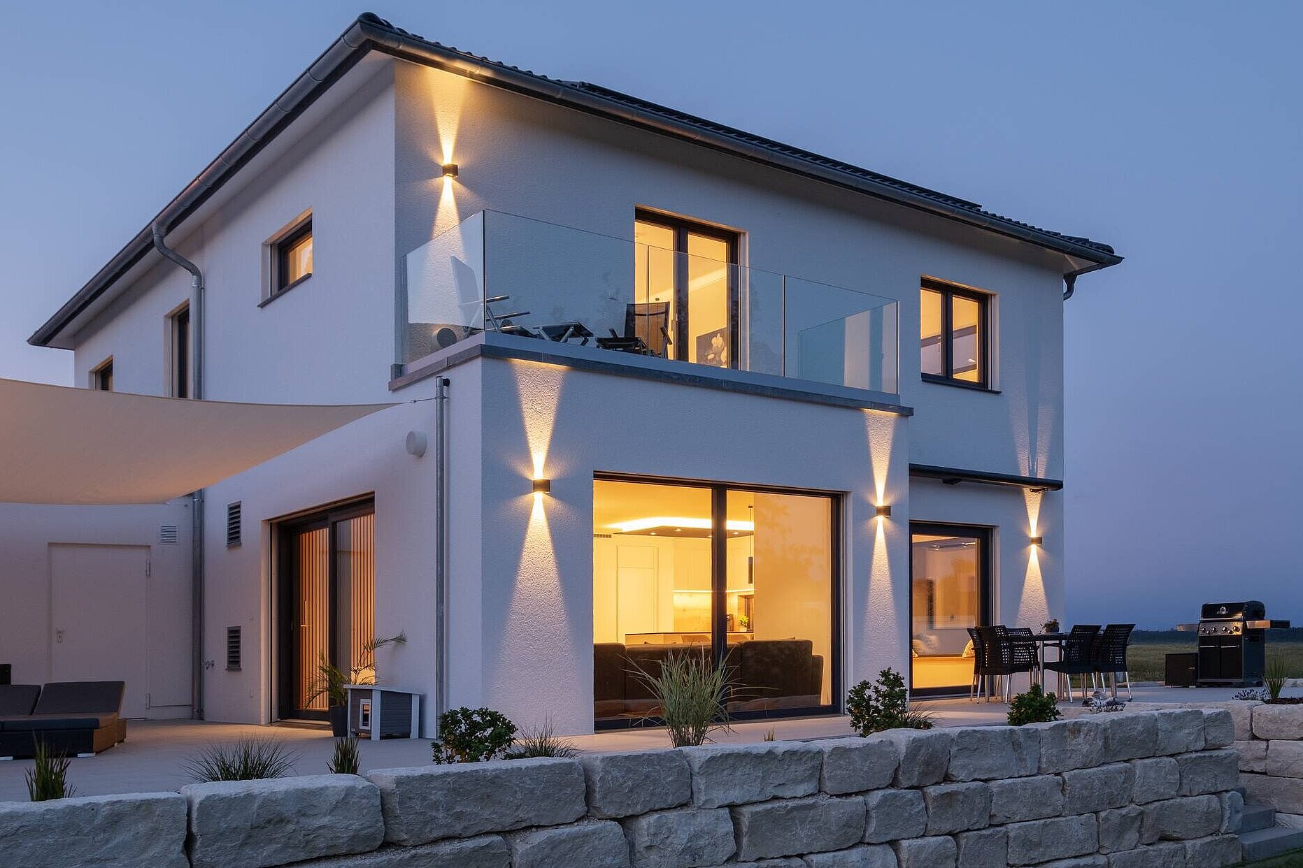 Zweigeschossige Stadtvilla