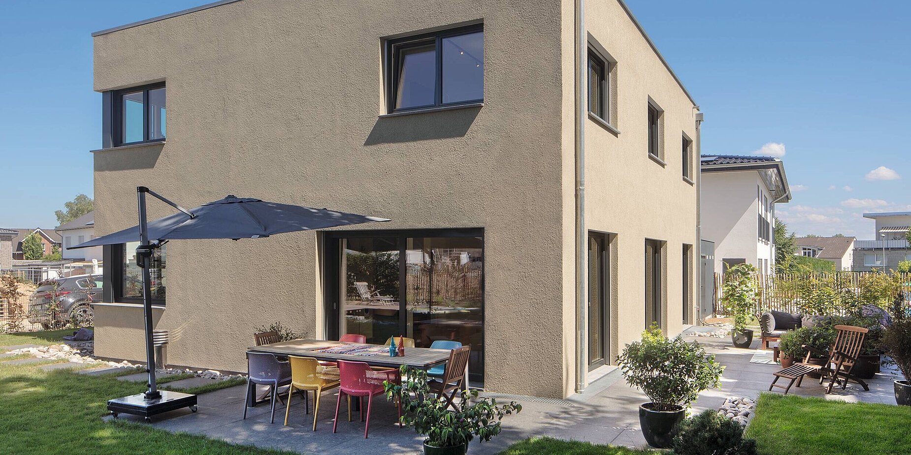 Einfamilienhaus mit Flachdach